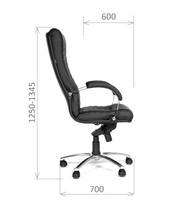 Кресло офисное CHAIRMAN 480 Экокожа премиум черная в Астрахани - изображение 2